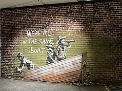 Kunstwerk aus der Banksy-Ausstellung in München 2025