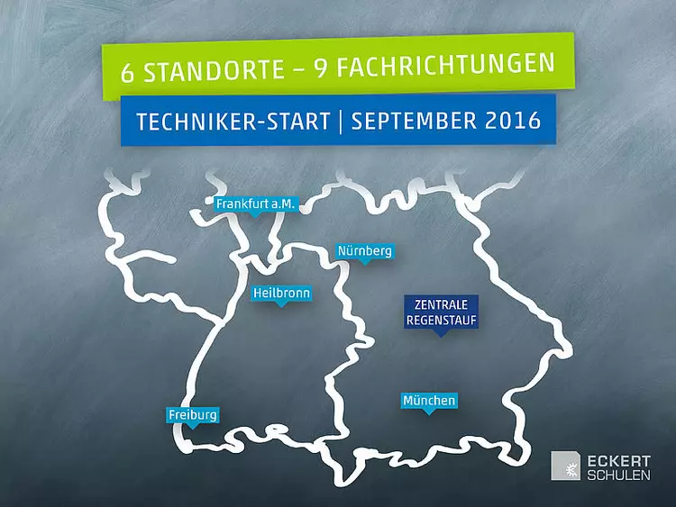 An sechs Standorten deutschlandweit starten im September 2016 die Studierenden in insgesamt neuen Fachrichtungen ihre Weiterbildung zum Staatlich geprüften Techniker. Weitere Anmeldungen sind noch möglich An sechs Standorten deutschlandweit starten im September 2016 die Studierenden in insgesamt neuen Fachrichtungen ihre Weiterbildung zum Staatlich geprüften Techniker. Weitere Anmeldungen sind noch möglich