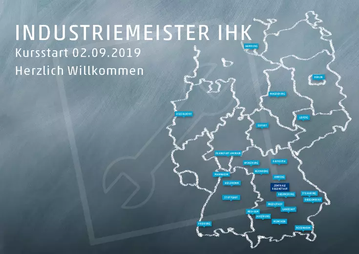 Deutschlandweit fällt am 02. September 2019 an 25 Standorten der Eckert Schulen der Startschuss zur Vollzeit-Weiterbildung zum Industriemeister IHK in verschiedenen Fachrichtungen