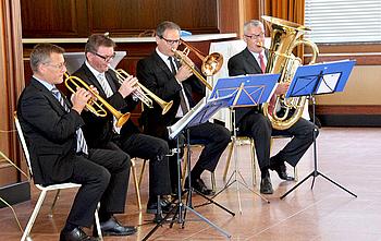 Das Blechbläserquartett "Brass Unlimited" sorgte für musikalische Unterhaltung.