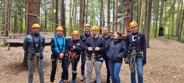 Die Fitnesskaufleute genossen den Ausflug in vollen Zügen und wuchsen über sich hinaus. 