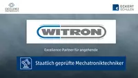 Mit WITRON Logistik & Informatik GmbH erhalten die angehenden Staatlich geprüften Mechatroniktechniker der Eckert Schulen einen starken Partner. Mit WITRON Logistik & Informatik GmbH erhalten die angehenden Staatlich geprüften Mechatroniktechniker der Eckert Schulen einen starken Partner.