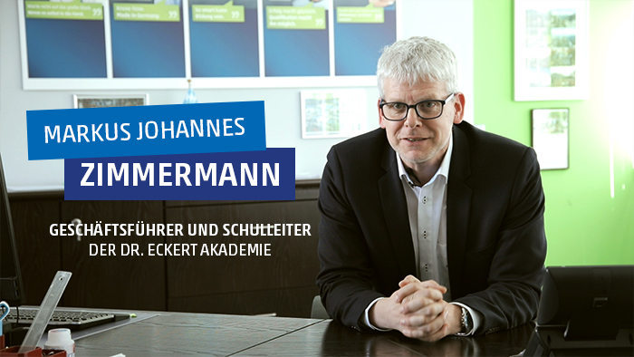 Markus Johannes Zimmermann erklärt im Interview, mit welchen Maßnahmen die Task-Force der Dr. Eckert Akademie auf die temporäre Aussetzung des Präsenzunterrichts reagiert hat und was darüber hinaus noch geplant ist. Markus Johannes Zimmermann erklärt im Interview, mit welchen Maßnahmen die Task-Force der Dr. Eckert Akademie auf die temporäre Aussetzung des Präsenzunterrichts reagiert hat und was darüber hinaus noch geplant ist.